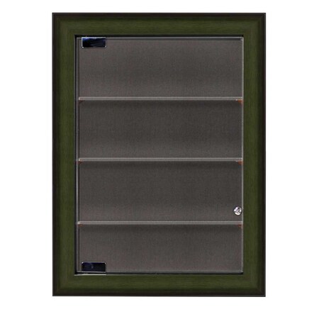 United Visual Products Outdoor Enclosed Combo Board, 42"x32", Wht Frame/Blk Porc & Blue Spruce UVCB4232ODW-BLKPORC-BLSPRU